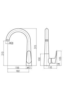 Смеситель для кухни Rav Slezak Amur AM719.5 хром